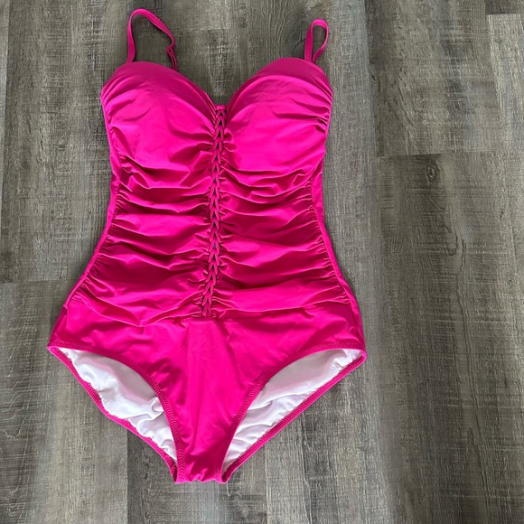 Profile By Gottex Waterfall Rose One Piece Swim Suit With Removable Straps 12 - Picture 5 of 12